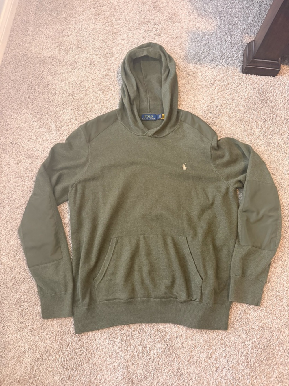 Ralph Lauren Olive Green Pullover Hoodie